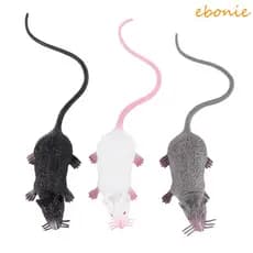EBONIE Decoração De Festa Brinquedo Realista Adereço Halloween Rato Falso