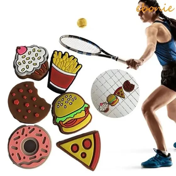 Vibração Da Raquete De Tênis EBONIE , Amortecedor De Hambúrguer De Biscoito Silicone De Pizza
