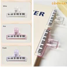 EBONIE 5 Peças De Suporte De Música Acrílica , Clipe De Partituras De Aderência Forte Com Padrão De Piano , Pontuação Or