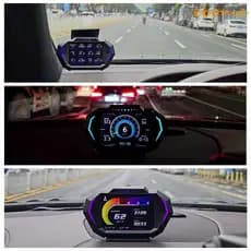 EBONIE Car Head Up Display , Velocímetro Digital De Plástico Universal , Projetor De Pára-Brisa Detector HUD KMH/MPH