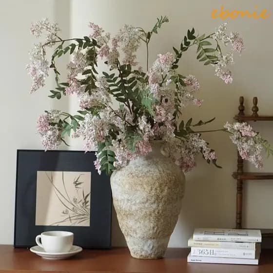 EBONIE Simulação Sophora , Flor Artificial Realista De 120 Cm , Linda Falsa Artesanal