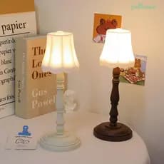 Abajur De Mesa Com Lâmpada LED Branco Quente Vintage Retro/Multicolorido Para Quarto