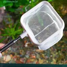 Rede De Pesca Quadrada Para Aquário PULLHOUSE , Camarão Retrátil De Aço Inoxidável , Extensível