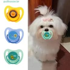 Chupeta De Silicone Para Animais De Estimação PULLHOUSE , Macia Com Capa , Dormir Cachorro , Brinquedo De Mastigar De De