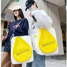 YIJIAN Saco De Raquete De Badminton , Organizador De Grande Capacidade Amarelo Branco , À Prova D'água