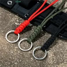 YIJIAN Tecido Paracord Chaveiro Cinta De Alta Resistência 20/46cm Pulseira Corda Mochila Fivela Cordão Resistente Trança