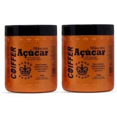 Kit Com 2 Máscara de Açúcar | Máscara de Açúcar Coiffer 500g | Máscara de Hidratação | Reconstrução