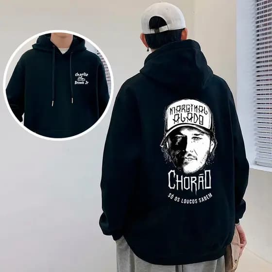 Moletom Blusa de Frio Chorão Charlie Brown Jr Só Os Loucos Sabem Masculino Feminino