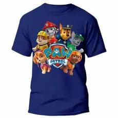 Camiseta Infantil Patrulha Canina do 2 ao 16 Infantil Camisa 100% Algodão