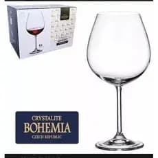 Taças Vinho Tinto 650ml Bohemia Cristal Com Titanium 6 UNIDADES