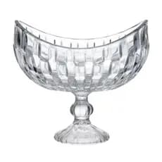 CENTRO DE MESA COM PE DE VIDRO BRUSQUE 23,5CM HAUSKRAFT