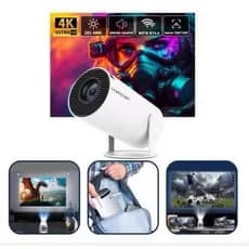 Mini Projetor Portatil 5g Wifi 6 Bluetooth 5.0 roid 11 HY300 Projetor 4K 1080 Full HD Suporte 8000 Lumens Cel Novo AE
