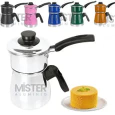 Cuscuzeiro a Vapor Nordestino Luxo Porção Individual Mini Cuscuzeira Dupla com Tampa Cuscuz e Legume