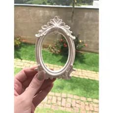 Moldura Oval Resina 3 Mini Moldura Lembrancinha Provençal Casamento Batizado Festa