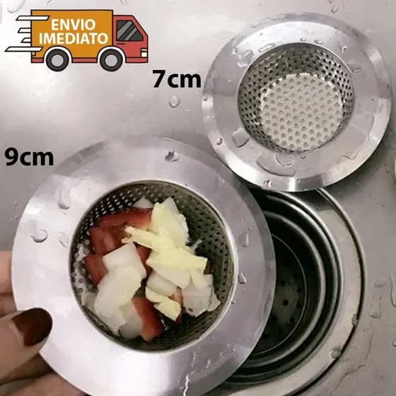 Ralo para Pia Prime Aço Inox com Borda Cozinha Ralinho 9cm 7cm