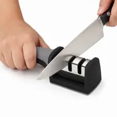 Amolador Afiador De Faca Profissional 3 Em 1 Manual Cozinha