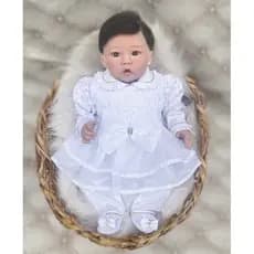 Macacão bebê menina com vestido Mariana