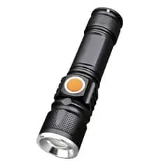 Lanterna Tática LED T6 USB - Alta Potência, 3 Modos de Operação, Zoom 1x2000