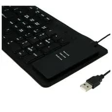 Teclado Flexível emborrachado com fio usb, numérico, abnt2