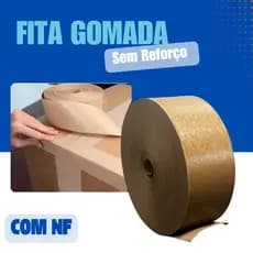 Fita Gomada Papel Kraft 70mm x 150m Sem Reforço – 1kg – Ideal para Embalagens