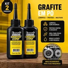 Kit 2x Grafite Em Pó 25g - Vidros Maçanetas Cadeados Fechadura