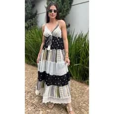 Vestido Boho Ankara Preto