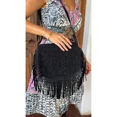 Bolsa Western Franja Preta