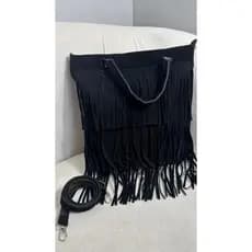 Bolsa Texas Franjas Preta