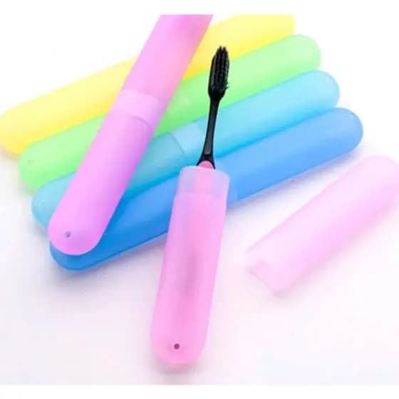 Kit 2 Porta Escova De Dente Coloridos / Estojo Para Escova De Dente