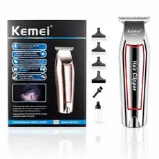 Máquina De Acabamento Profissional Kemei KM-032 Sem Fio Com Pentes E Escova De Limpeza