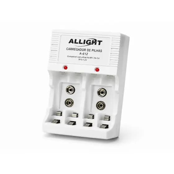 Carregador De Pilha Aa/aaa Bateria 9v Recarregável Bivolt