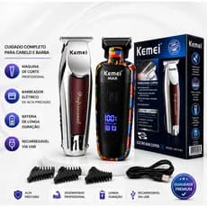 Maquina de Cabelo Kemei Profissional KM9163 + KM 5090