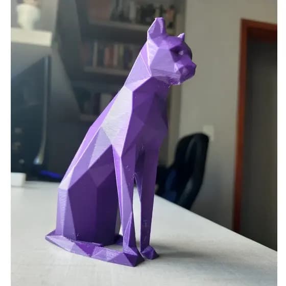 Gato - Gato Low Poly - Gato Decoração - Impressão 3D