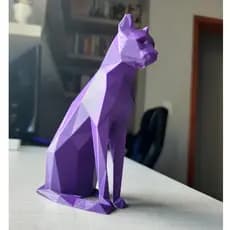 Gato - Gato Low Poly - Gato Decoração - Impressão 3D