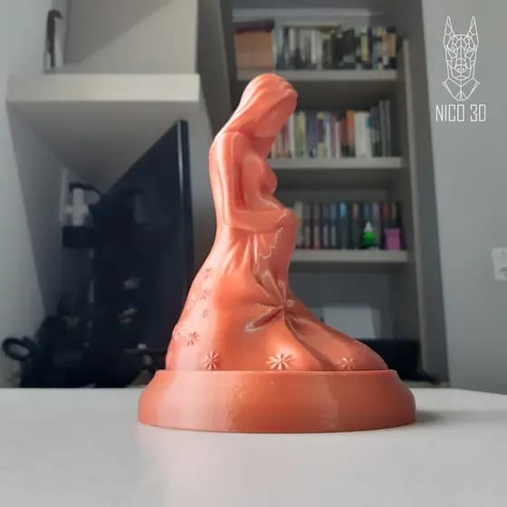 Escultura Mulher Grávida - Gestante - Impressão 3D