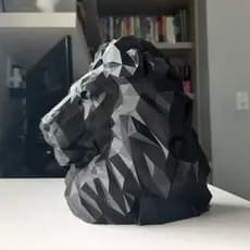 Leão Low Poly - Impressão 3D