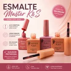 Kit de Esmaltes em Gel K&S - Fundo Realista (10ml cada)