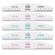 Kit com 10 unidades de Lixas Reguá Unhas Porcelana Acrygel Fibra K&S