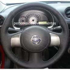 Capa De Volante Costurada Nissan  March / Versa