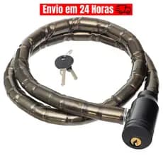 Cadeado Grosso Anti Furto Articulado 18x100cm Bicicleta Bike Moto GTA Reforçado