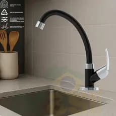 Torneira preta pia Cozinha Bancada Preta Bica alta Móvel torneira pia cozinha preta