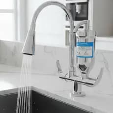 Torneira Gourmet Cozinha Filtro vela carvão bica alta Flexível dois jatos Luxo Inox Cromada Bancada