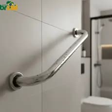 Barra de Apoio Banheiro alça Aluminio 30 40 50 60cm 150kg Idoso PCD PNE Inox Segurança ABNT metal