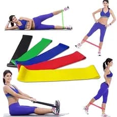 Faixas Elásticas Mini Band Conjunto 5 Treino em Casa, Funcional e Fisioterapia