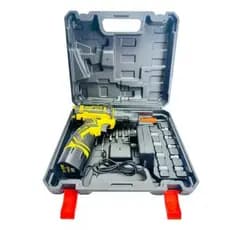 Parafusadeira Furadeira elétrico Sem Fio Bateria Impacto  com maleta com 24 itens bivolt