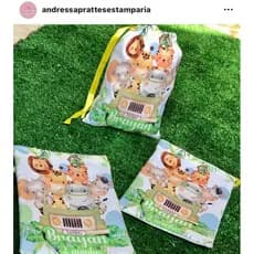 saquinho surpresa kit 35 uni em tecido