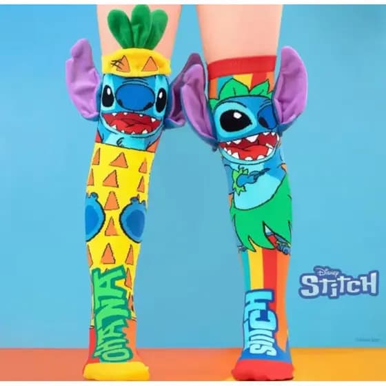 Meia Infantil 3D Divertida Personagem Longa Até o Joelho Menina Festa Colorida
