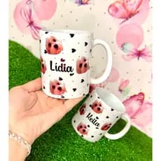 Caneca Personalizada com Nome e Foto do Pet – Presente Criativo para Mãe de Cachorro | Porcelana 325ml