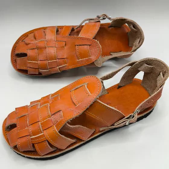 Sandália de Couro Rasterinha Masculino Franciscana Couro Legitimo Natural