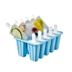 Forma de Silicone Para Sorvete Picolé Com 10 Moldes